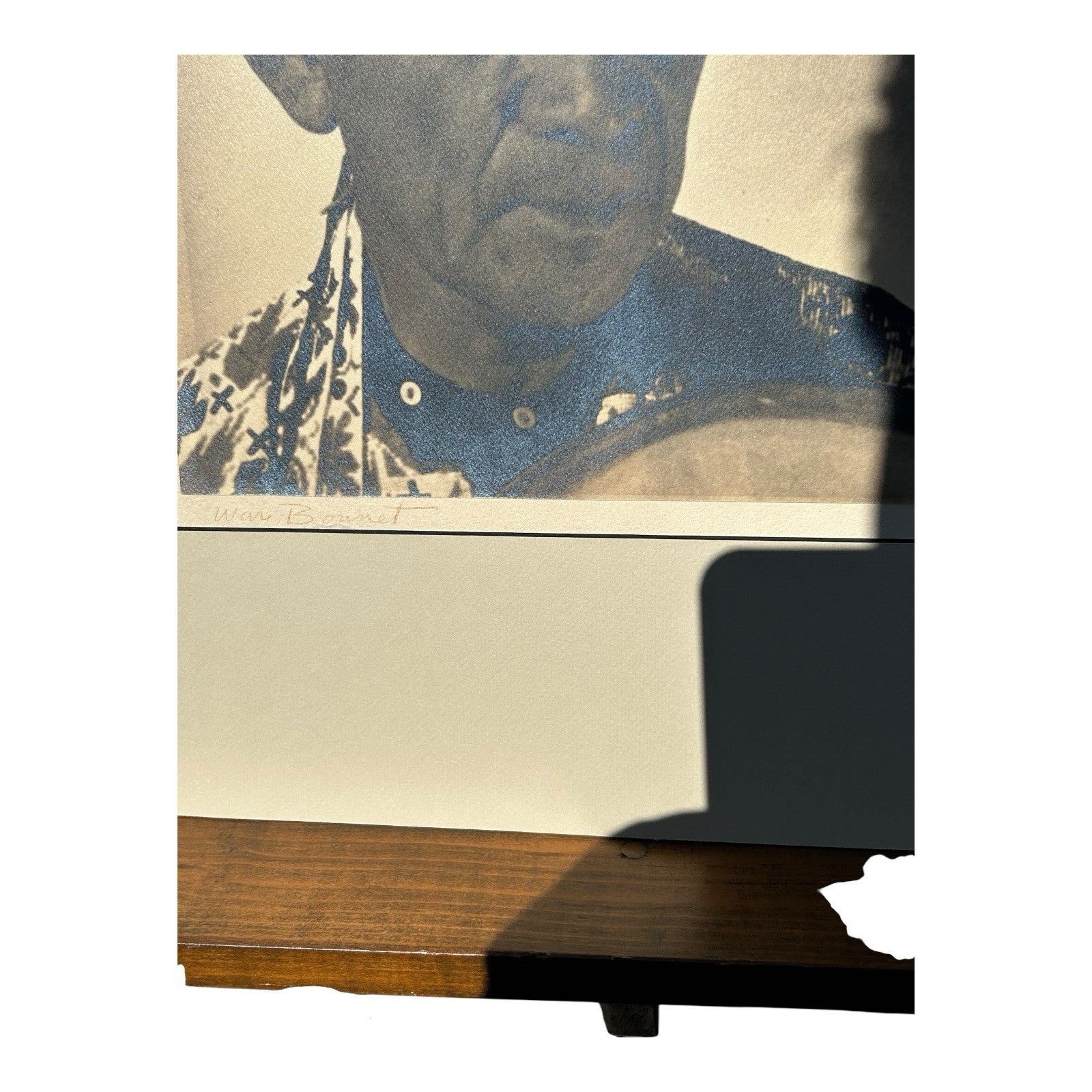 Antique Native American Photograph Entitled War Bonnet by Speirs