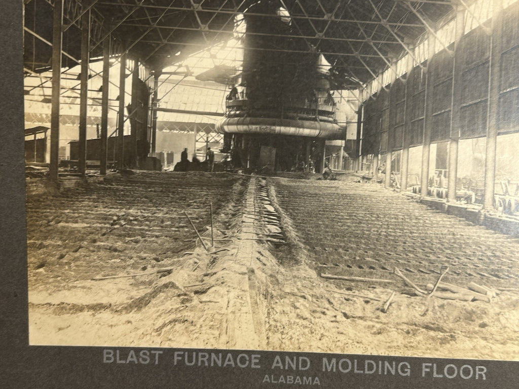 Antique Large Cabinet Card Early Photograph Blast Furnace Owned by Mike Wolfe