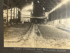 Antique Large Cabinet Card Early Photograph Blast Furnace Owned by Mike Wolfe