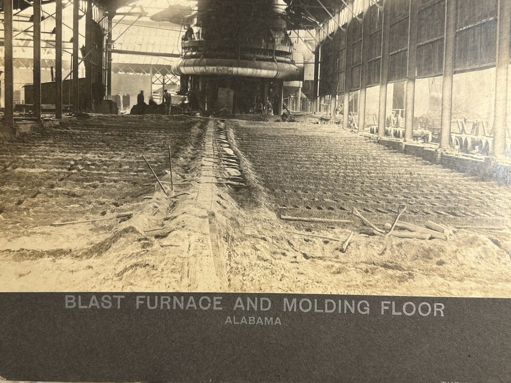 Antique Large Cabinet Card Early Photograph Blast Furnace Owned by Mike Wolfe