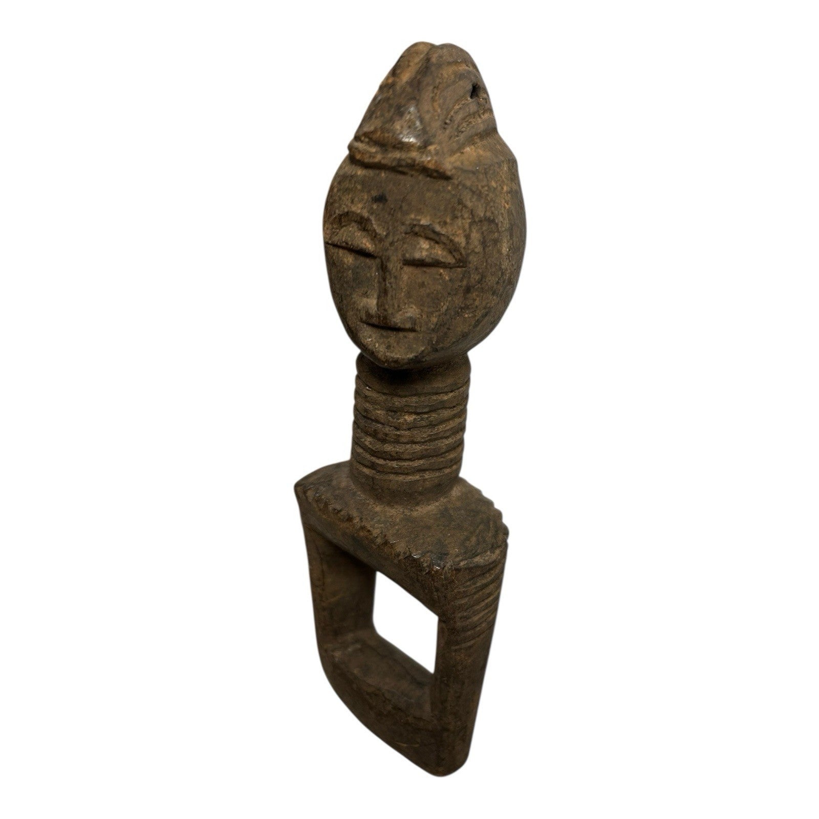 Antique Hand Carved African Baule Tribal Art Heddle Pulley