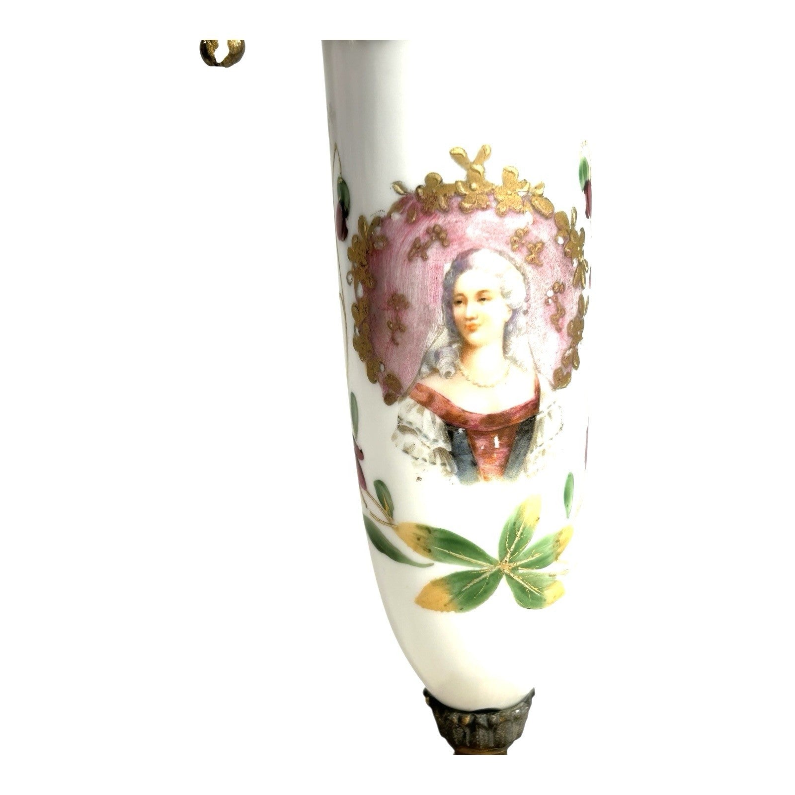 Antique French Porcelain Sevres Style Hand Painted Portrait Vase