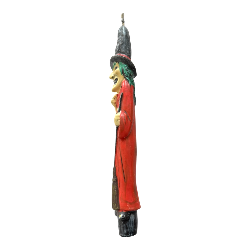Vintage Halloween Gurley Style Witch Candle with Broom