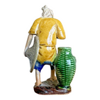 Antique Yellow Glazed Chinese Export Ceramic Pottery Mudman Figurine
