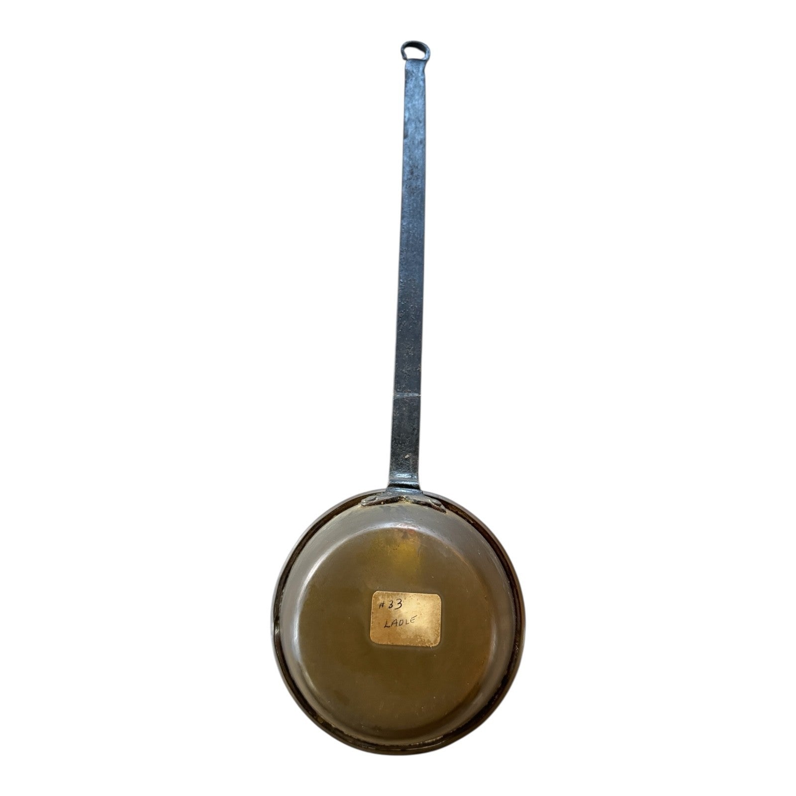 Antique Rustic Farmhouse Primitive Copper & Iron Hand-Forged Ladle