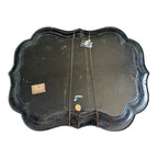 Antique Americana Decorative Hand Painted Floral Toleware Tray, Hanging Wall Art