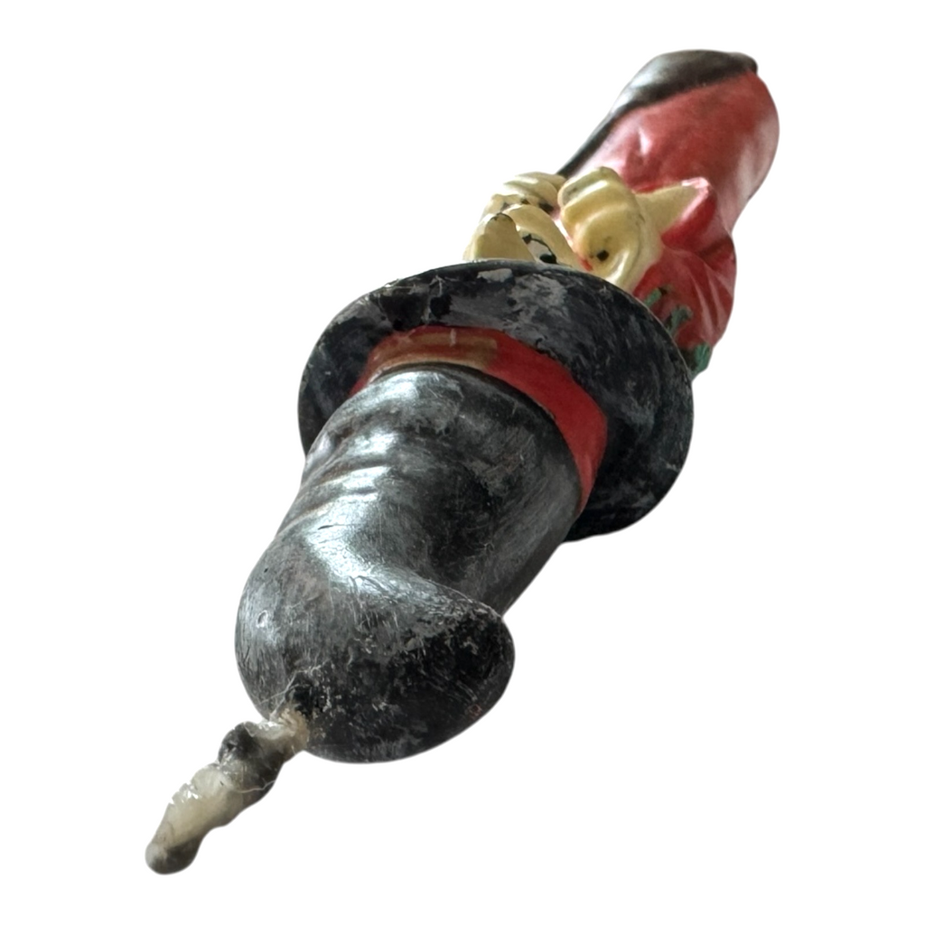 Vintage Halloween Gurley Style Witch Candle with Broom