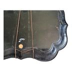 Antique Americana Decorative Hand Painted Floral Toleware Tray, Hanging Wall Art