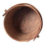 Antique Large Stitched Bentwood Dry Measure Grain Bucket with Handle