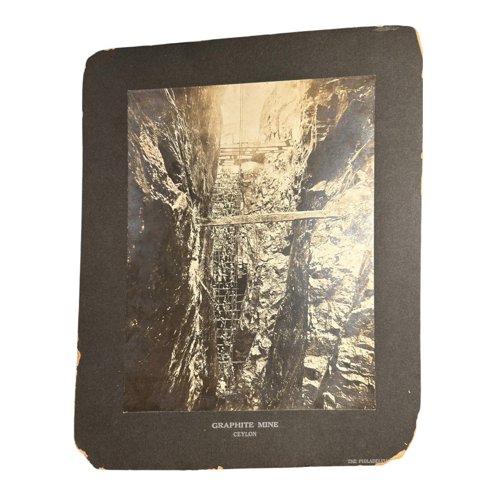 Antique Large Cabinet Card Early Photograph Graphite Mine Owned Mike Wolfe