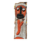 Vintage Hand Made African Nigerian Halloween Beaded Wall Hanging Sash