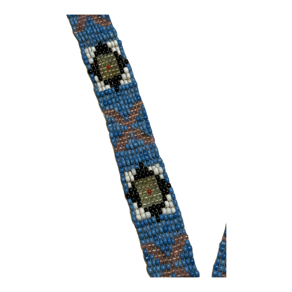 Antique Native American Ceremonial Beaded Sash Necklace
