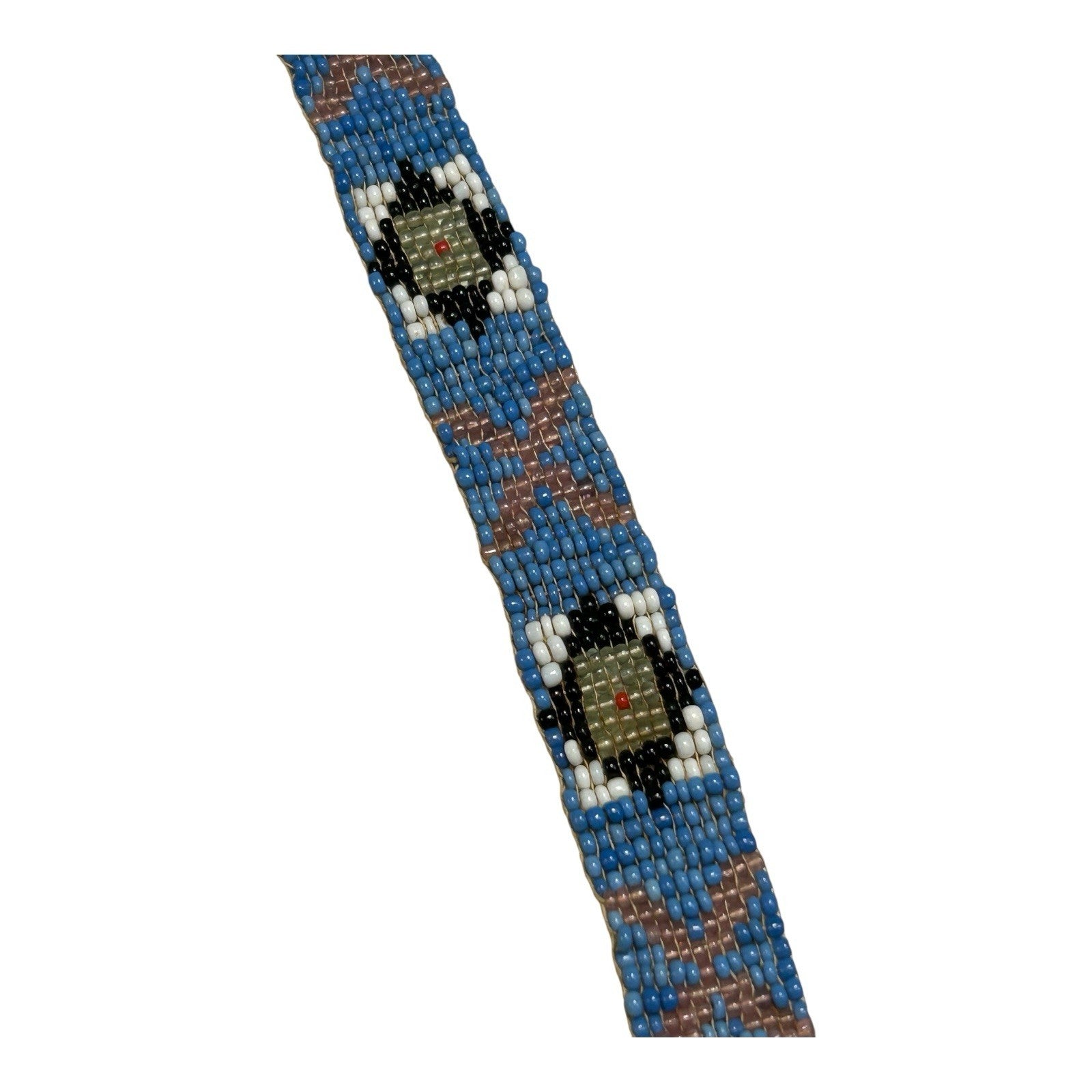 Antique Native American Ceremonial Beaded Sash Necklace