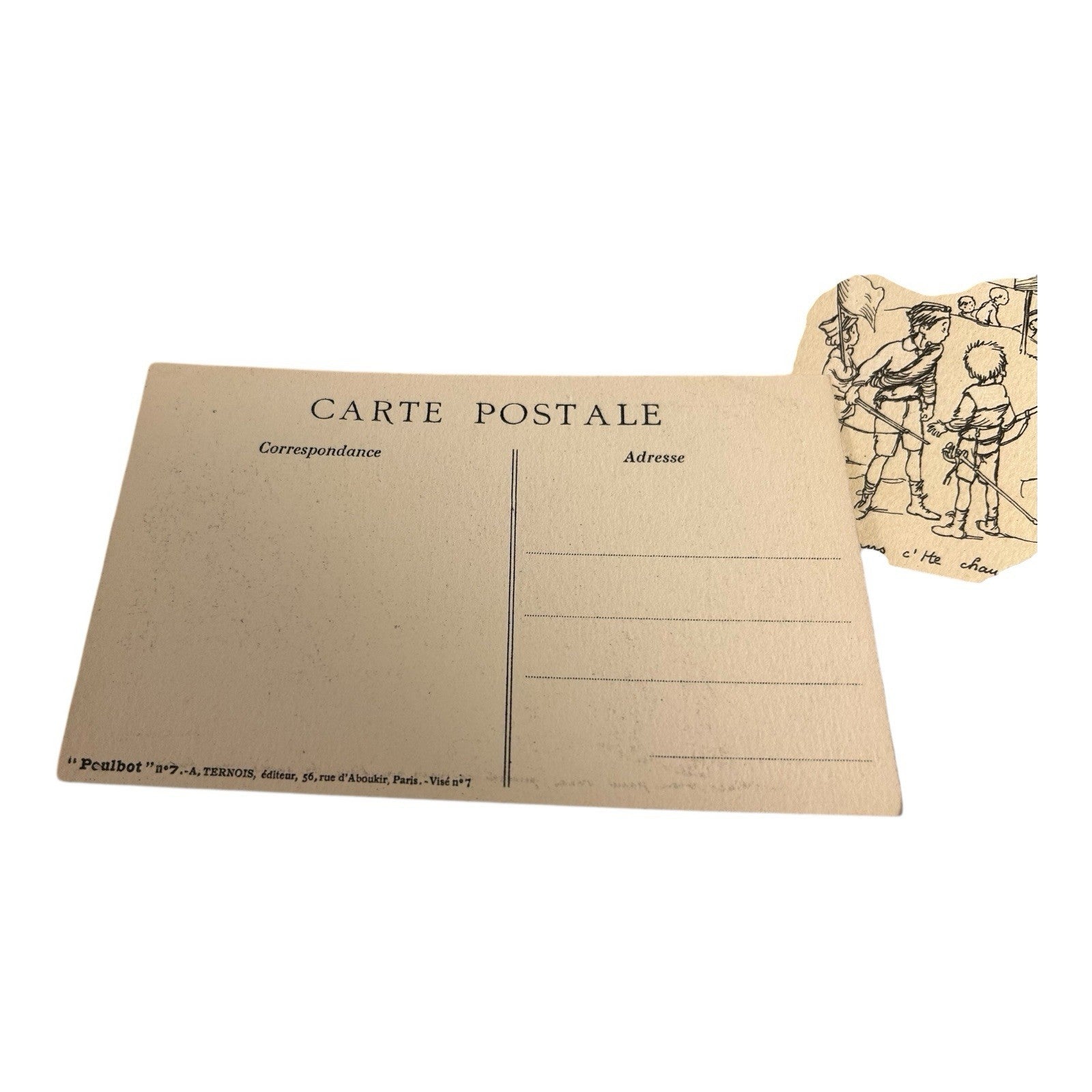 Antique WW1 World War One Set of 5 French Propaganda Post Cards - Unused