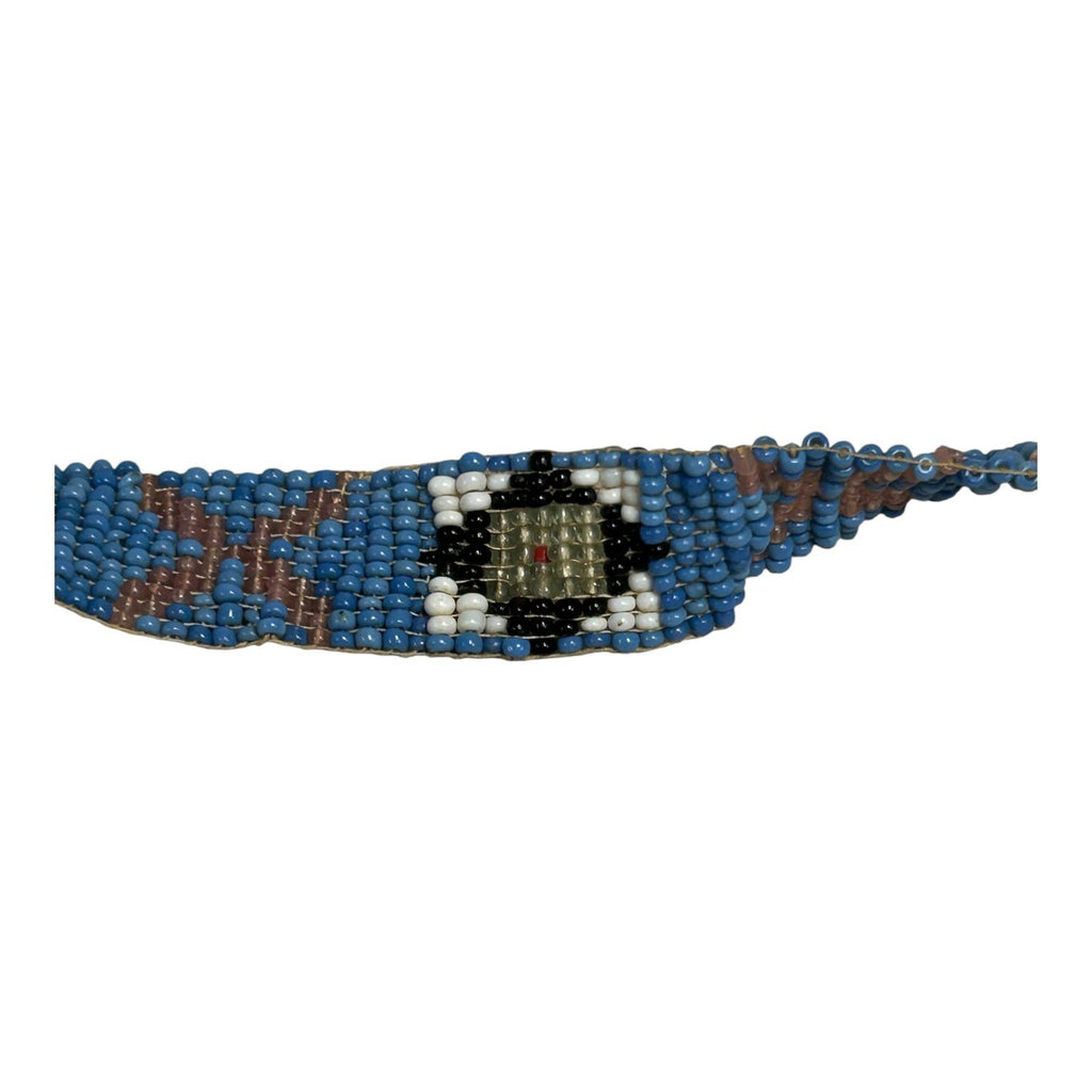 Antique Native American Ceremonial Beaded Sash Necklace