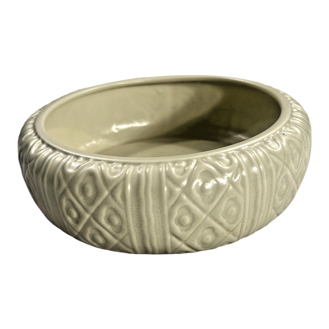 Vintage 1931 Rookwood Pottery Sage Green Low Bowl, Shape 6272