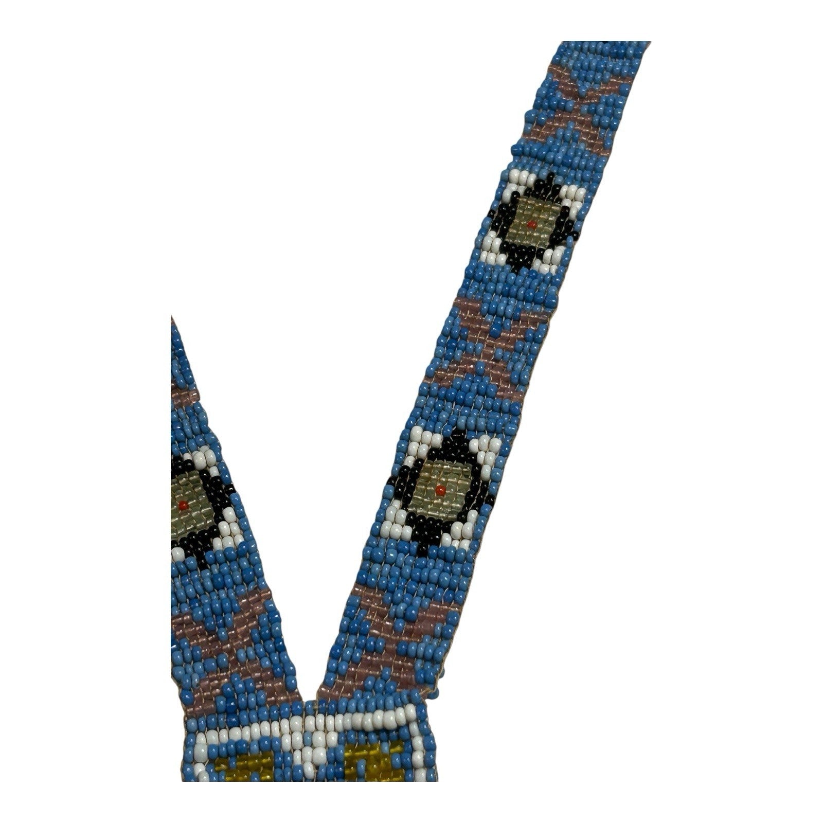 Antique Native American Ceremonial Beaded Sash Necklace
