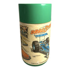 Vintage 1975 Aladdin Drag Strip Metal Lunchbox with Thermos