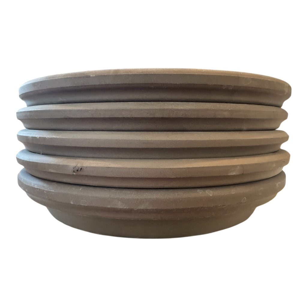 Vintage Farmhouse Terracotta Pottery Plant Saucers (Made in Italy, Set of 5)