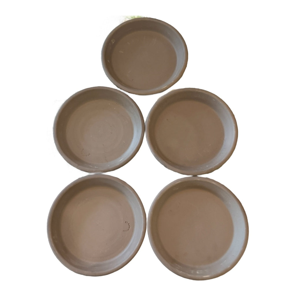 Vintage Farmhouse Terracotta Pottery Plant Saucers (Made in Italy, Set of 5)
