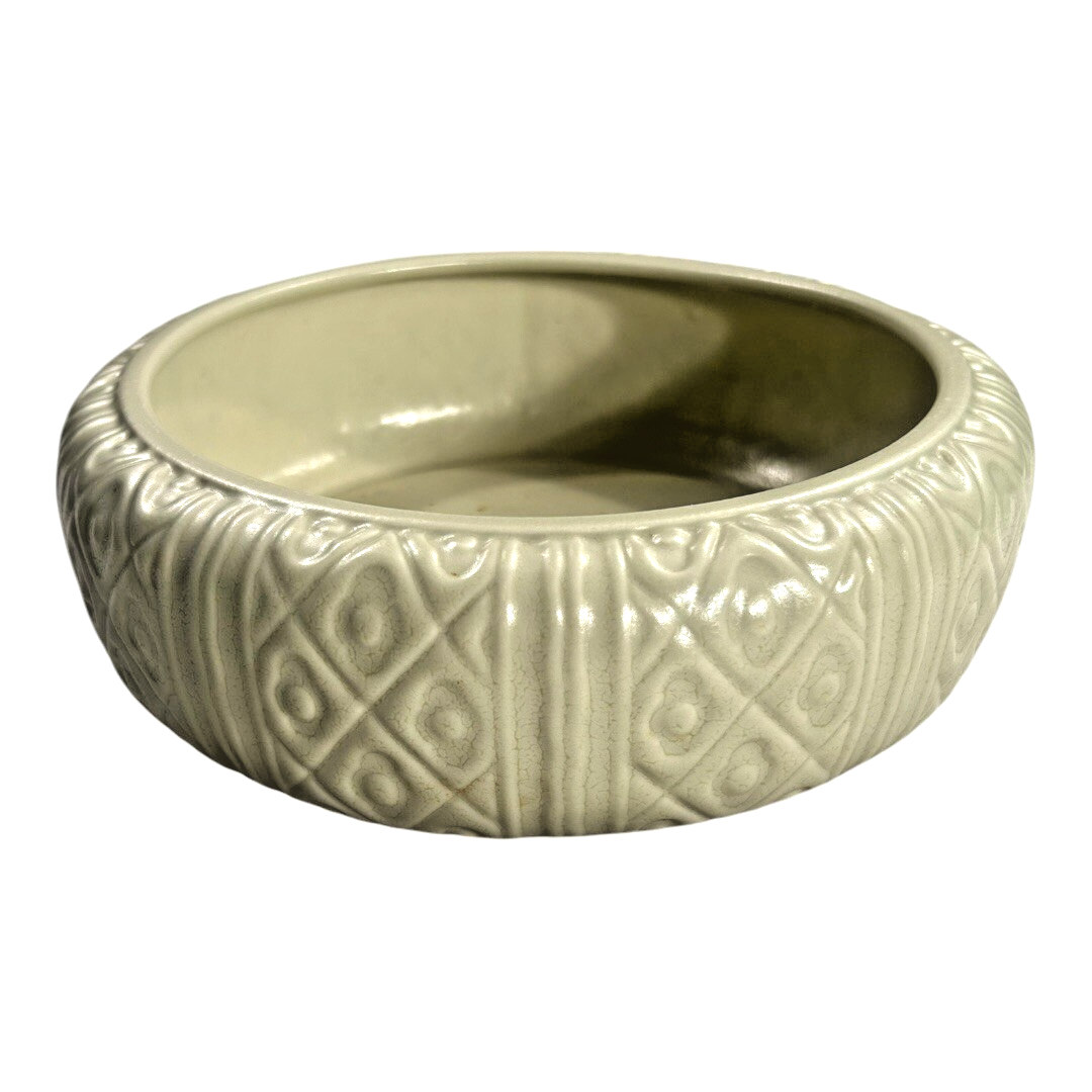 Vintage 1931 Rookwood Pottery Sage Green Low Bowl, Shape 6272