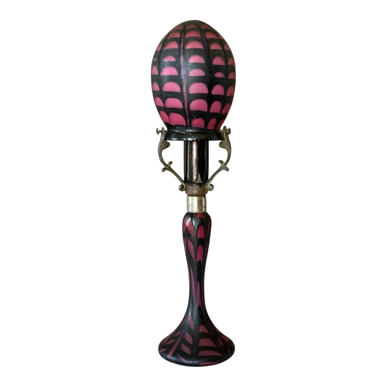 Vintage Murano Italy Handblown Purple Glass Murrine Lamp (Attr. Fratelli Toso)
