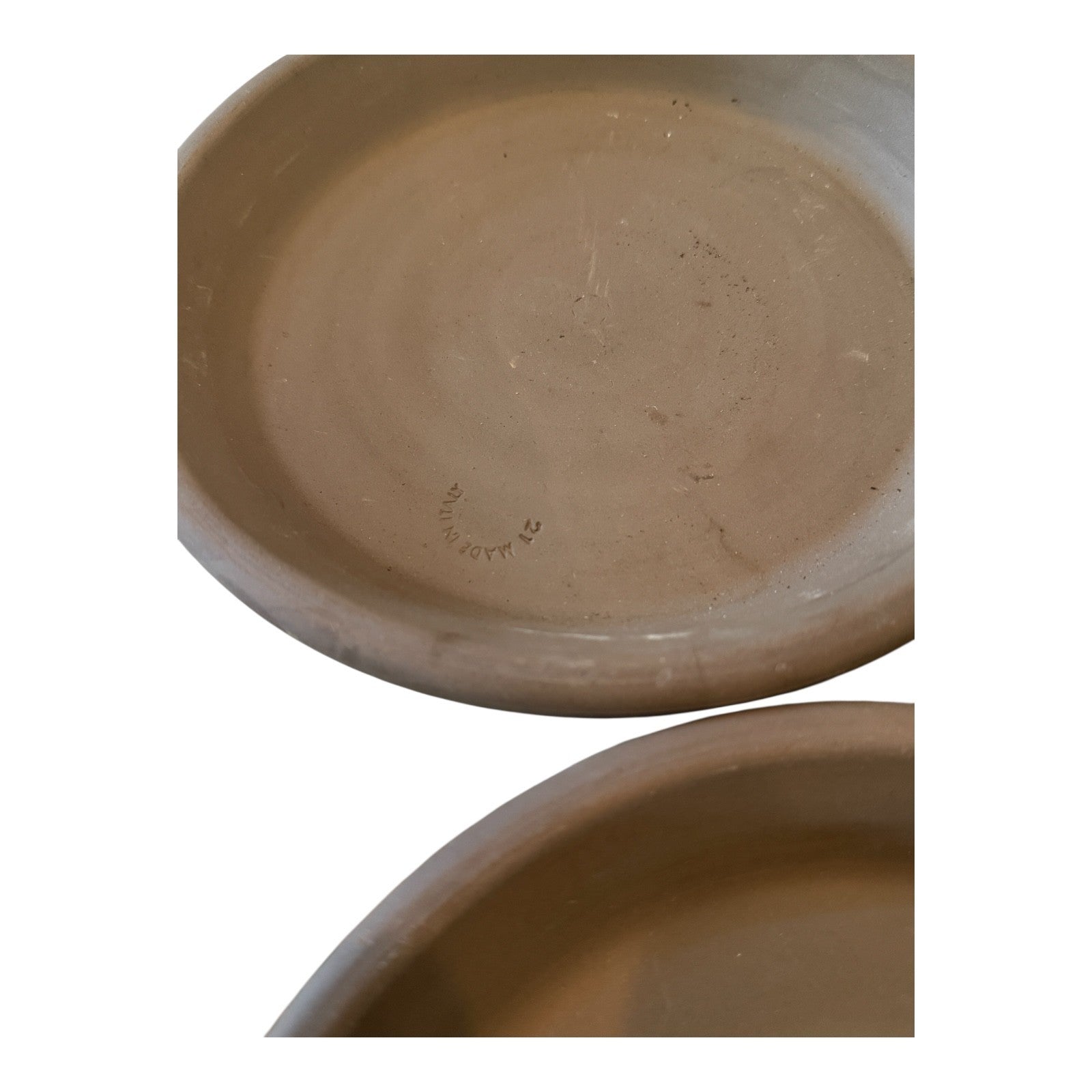 Vintage Farmhouse Terracotta Pottery Plant Saucers (Made in Italy, Set of 5)