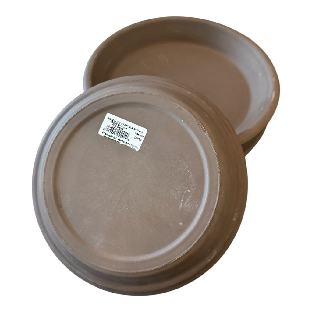 Vintage Farmhouse Terracotta Pottery Plant Saucers (Made in Italy, Set of 5)