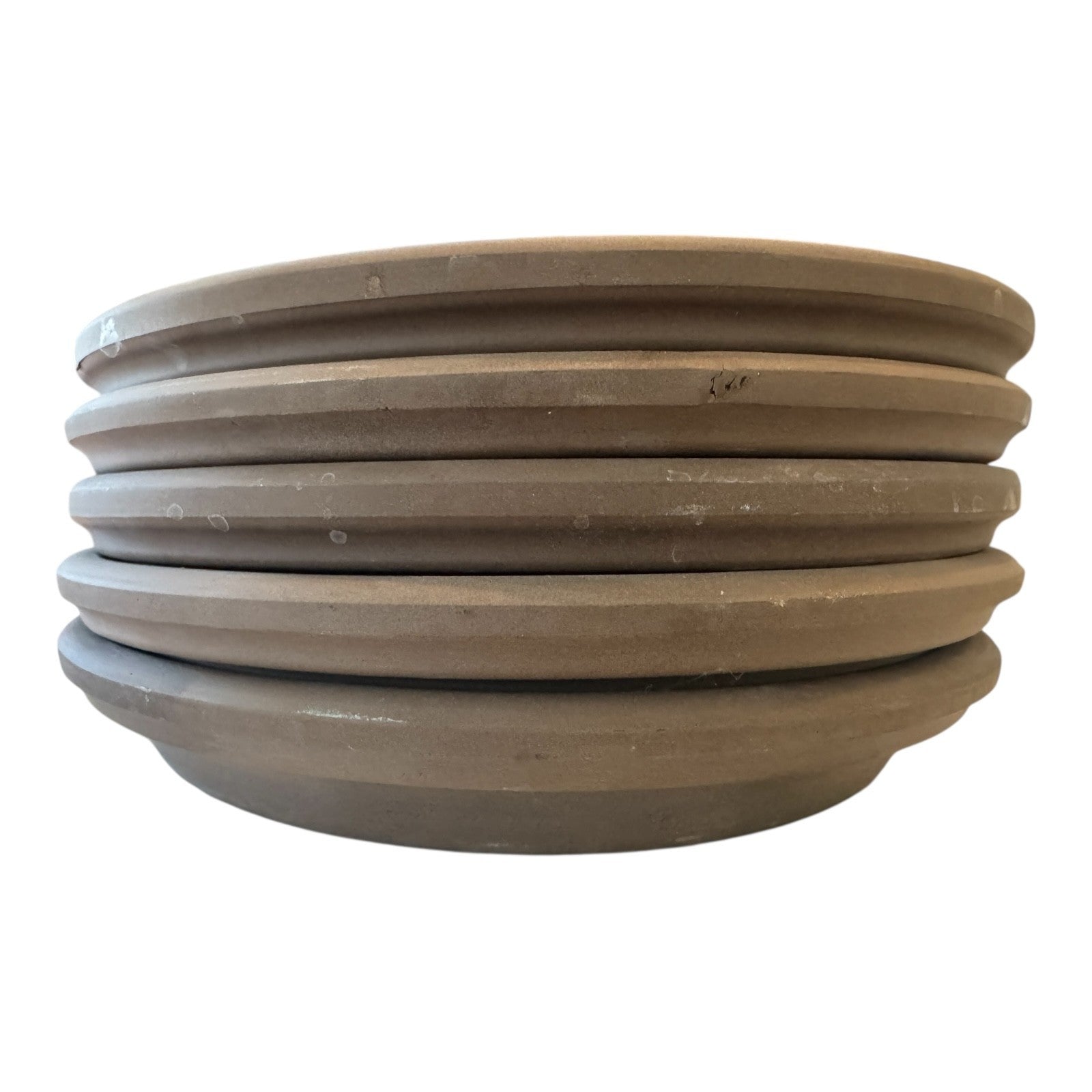 Vintage Farmhouse Terracotta Pottery Plant Saucers (Made in Italy, Set of 5)