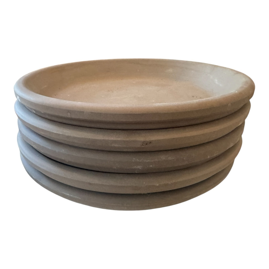 Vintage Farmhouse Terracotta Pottery Plant Saucers (Made in Italy, Set of 5)
