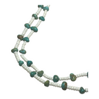 Vintage Native American Double Strand Turquoise Heishi Beaded Necklace