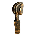Antique African Baule Hand-Carved Wooden Heddle Pulley - Collectible Tribal Art
