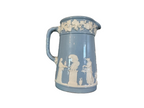 Antique Wedgwood Blue Jasperware Pottery Pitchers – Set of 2