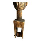 Antique African Baule Hand-Carved Wooden Heddle Pulley - Collectible Tribal Art