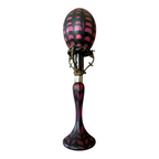 Vintage Murano Italy Handblown Purple Glass Murrine Lamp (Attr. Fratelli Toso)