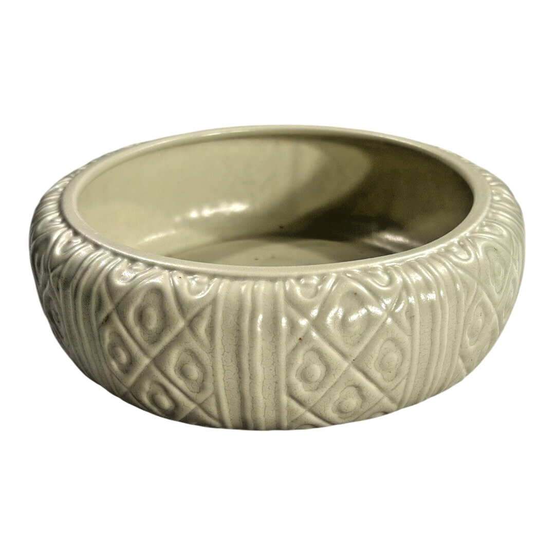 Vintage 1931 Rookwood Pottery Sage Green Low Bowl, Shape 6272