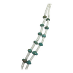 Vintage Native American Double Strand Turquoise Heishi Beaded Necklace