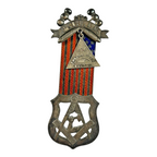 Antique Masonic Jr. Order United American Mechanics Sterling Silver Badge Medal