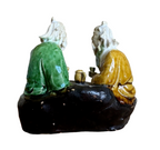 Antique Chinese Export Shekwan Glazed Ceramic Pottery Mudman Figurine