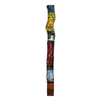 Vintage Hand Carved and Painted Folk Art Walking Stick by Chris Lewallen