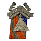 Antique Masonic Jr. Order United American Mechanics Sterling Silver Badge Medal