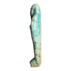 Ancient Egyptian Hand-Carved Faience Glazed Stone Ushabti Figure
