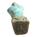 Ancient Egyptian Hand-Carved Faience Glazed Stone Ushabti Figure