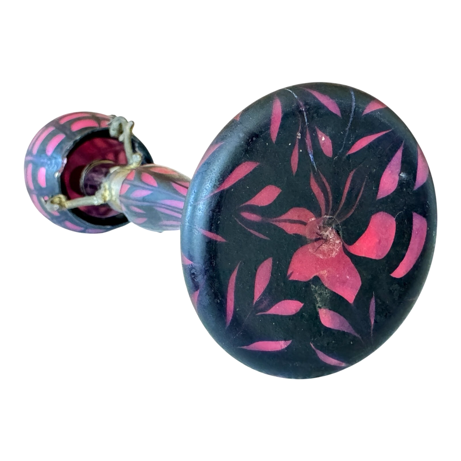 Vintage Murano Italy Handblown Purple Glass Murrine Lamp (Attr. Fratelli Toso)