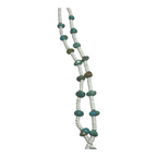 Vintage Native American Double Strand Turquoise Heishi Beaded Necklace