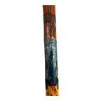 Vintage Hand Carved and Painted Folk Art Walking Stick by Chris Lewallen