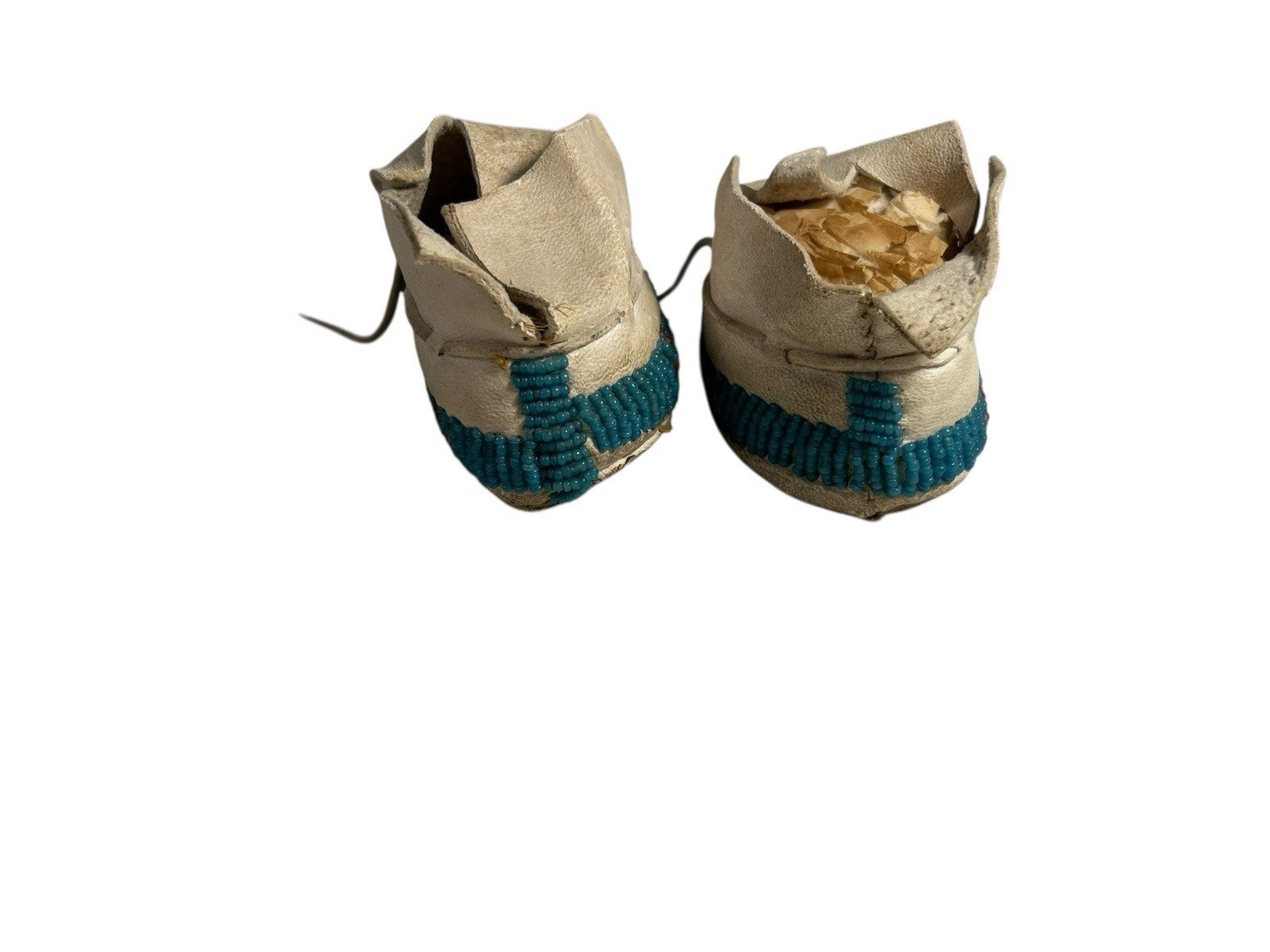 Anitque Native American Nothern Plains Sioux Baby or Child Beaded Moccasins