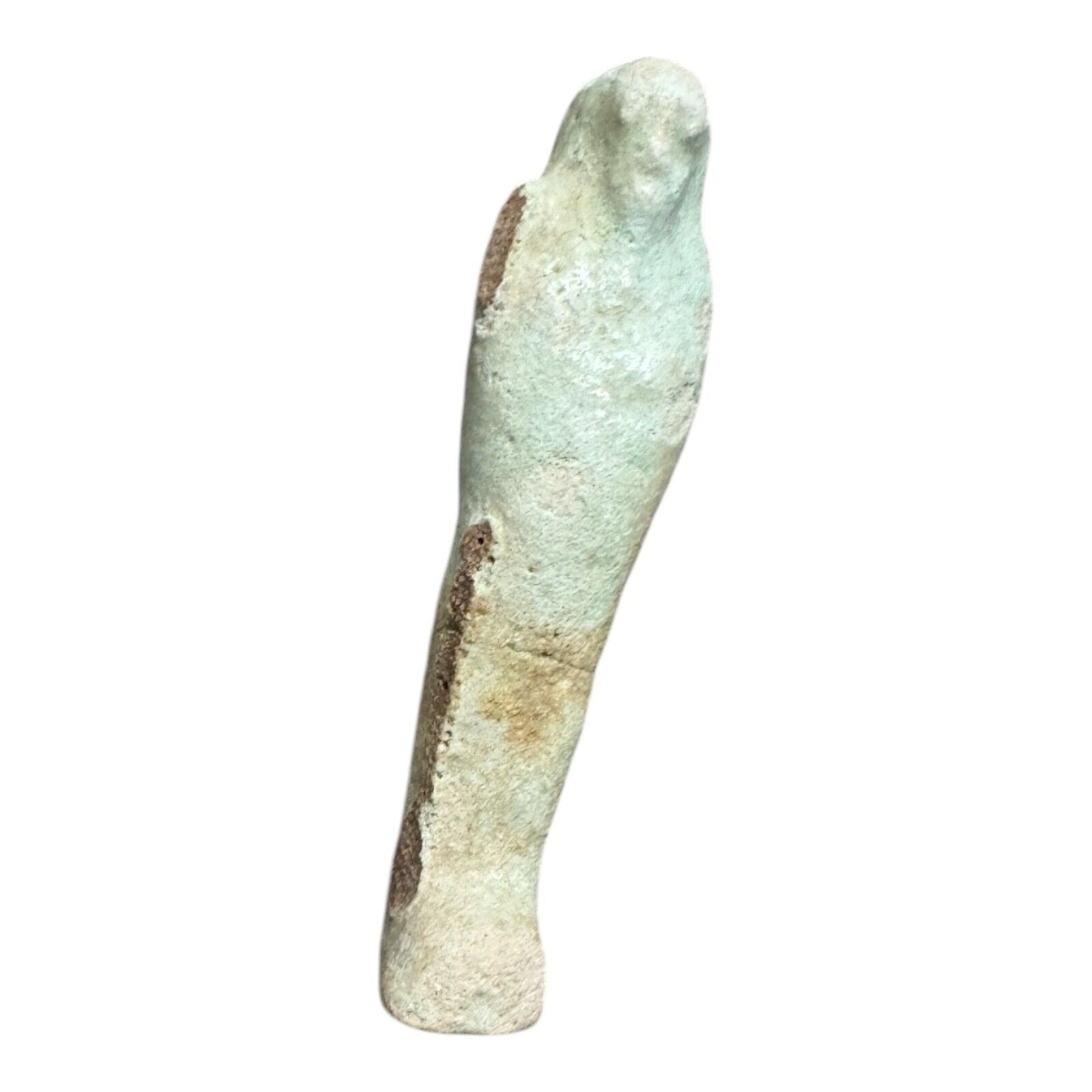 Ancient Egyptian Hand Carved Faience Glazed Stone Ushabti Figure