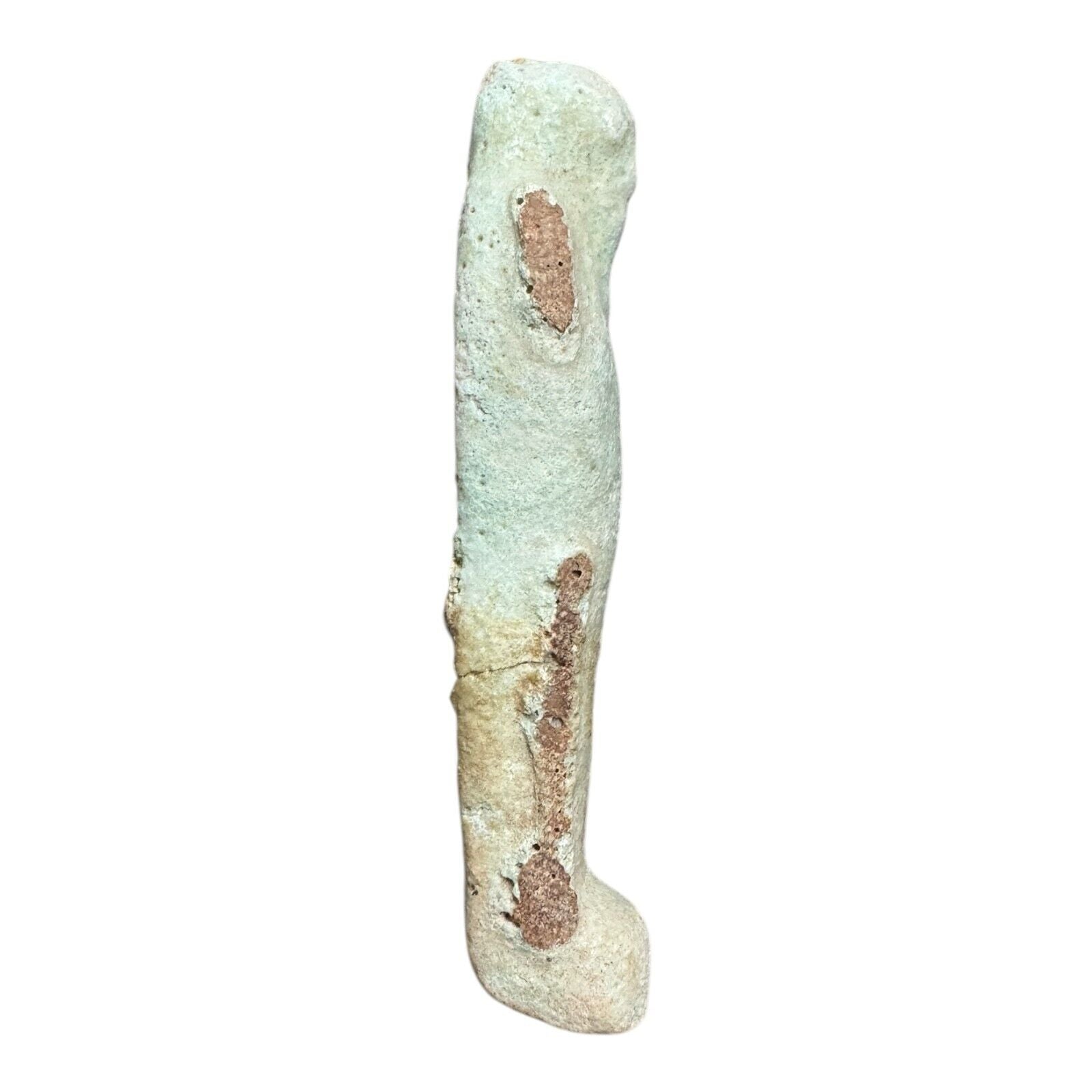 Ancient Egyptian Hand Carved Faience Glazed Stone Ushabti Figure