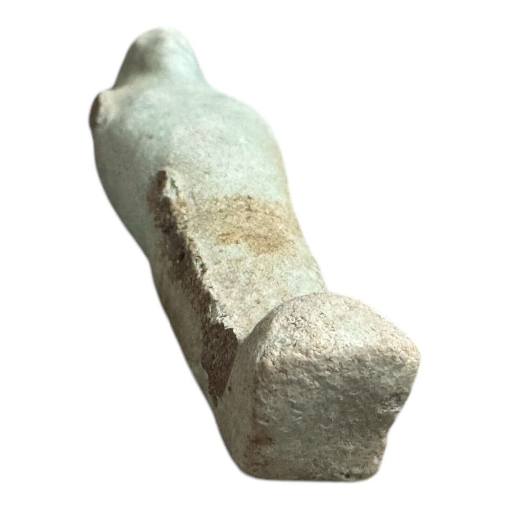 Ancient Egyptian Hand Carved Faience Glazed Stone Ushabti Figure